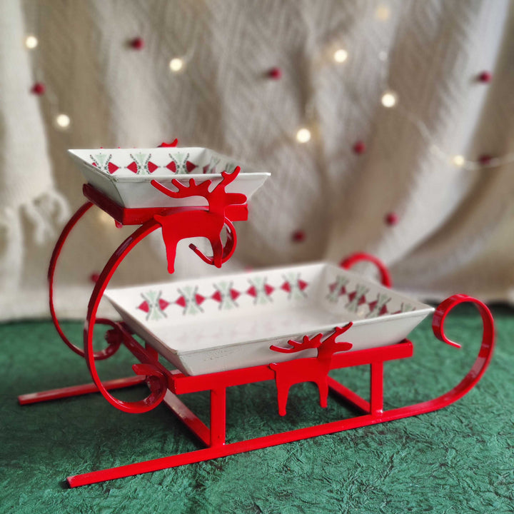 2 tier santa sleigh