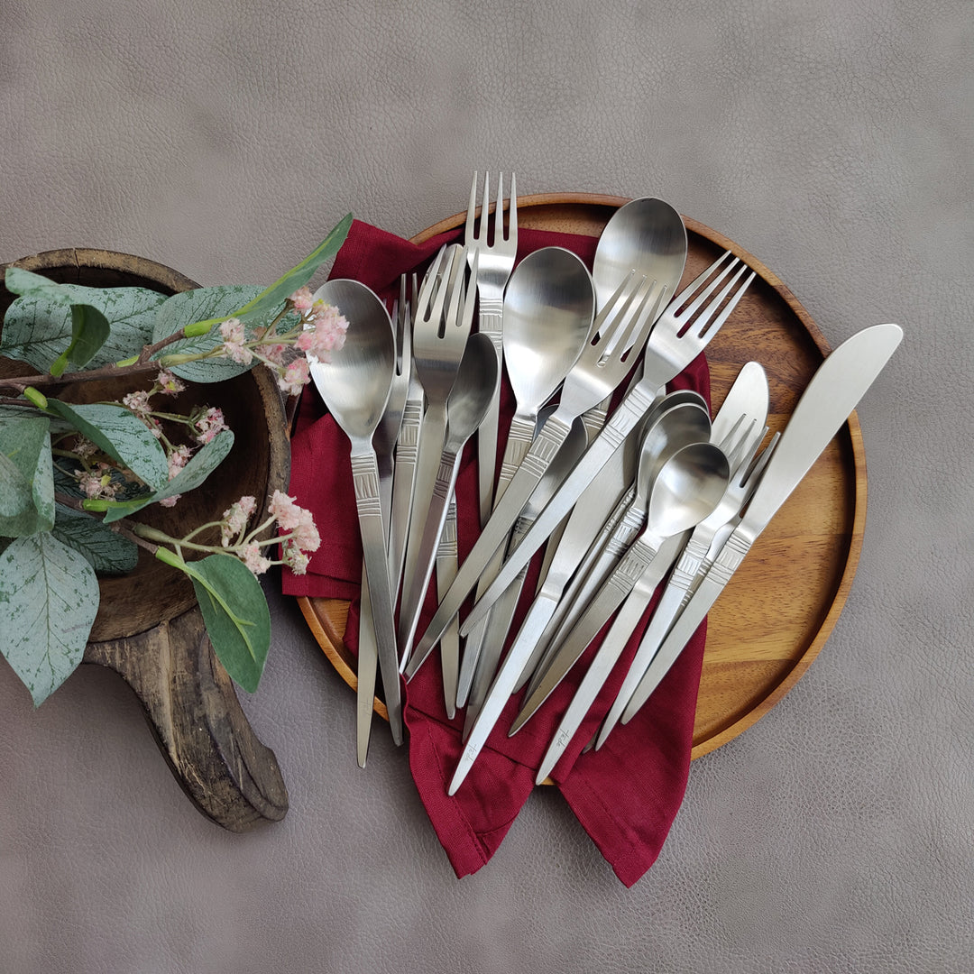 lyn SS matt cutlery collection - 30pcs