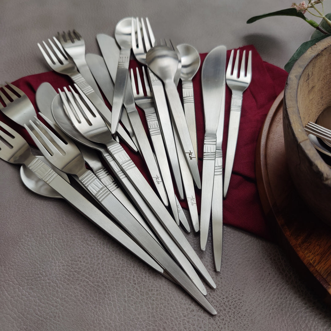 lyn SS matt cutlery collection - 30pcs