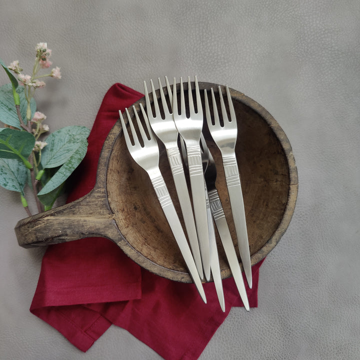 lyn SS matt cutlery - dessert fork - 6pcs