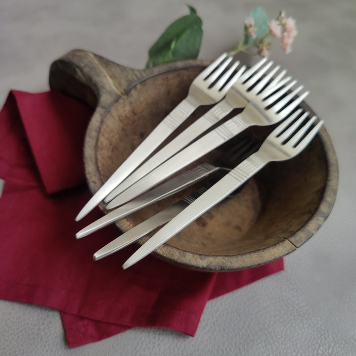 lyn SS matt cutlery - dessert fork - 6pcs