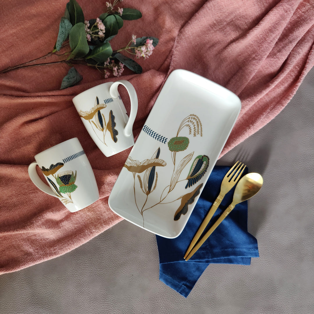 Pookkal (POR) - Platter & Mug set