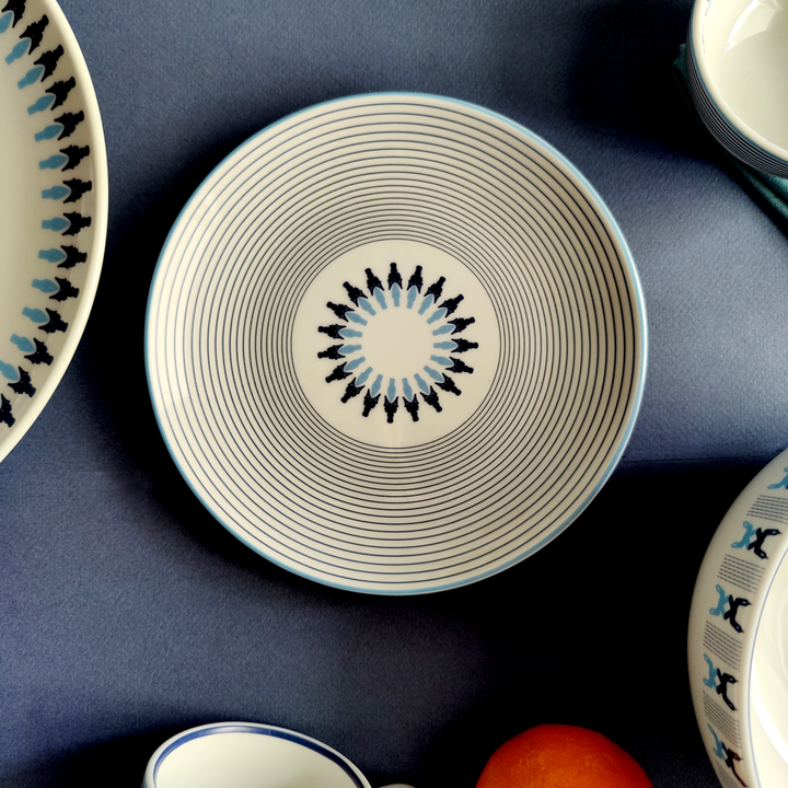 Prussian Blue Star – Quarter / Snack Plate