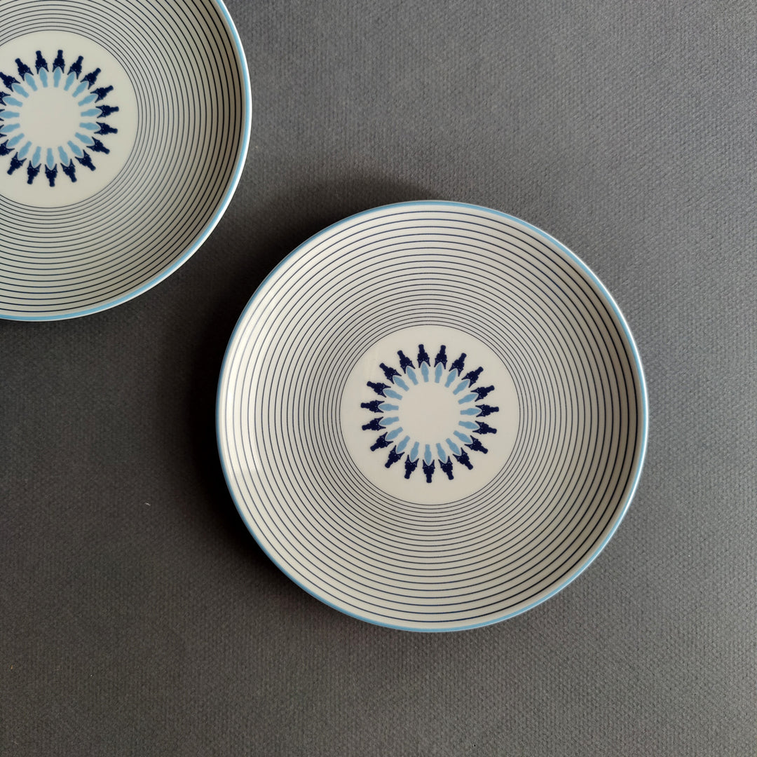 Prussian Blue Star – Quarter / Snack Plate