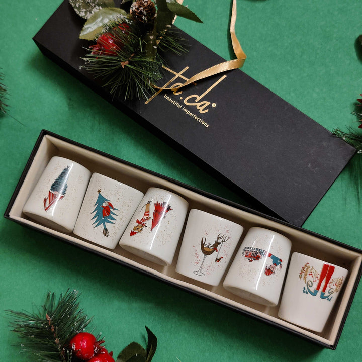 xmas shot glasses - set of 6 (PRE-ORDER)