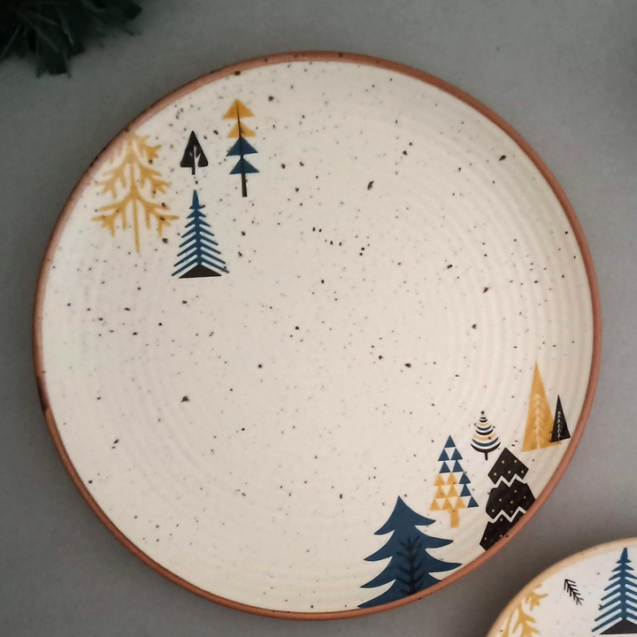 Xmas Tinsel & Trees - Dinner Plate