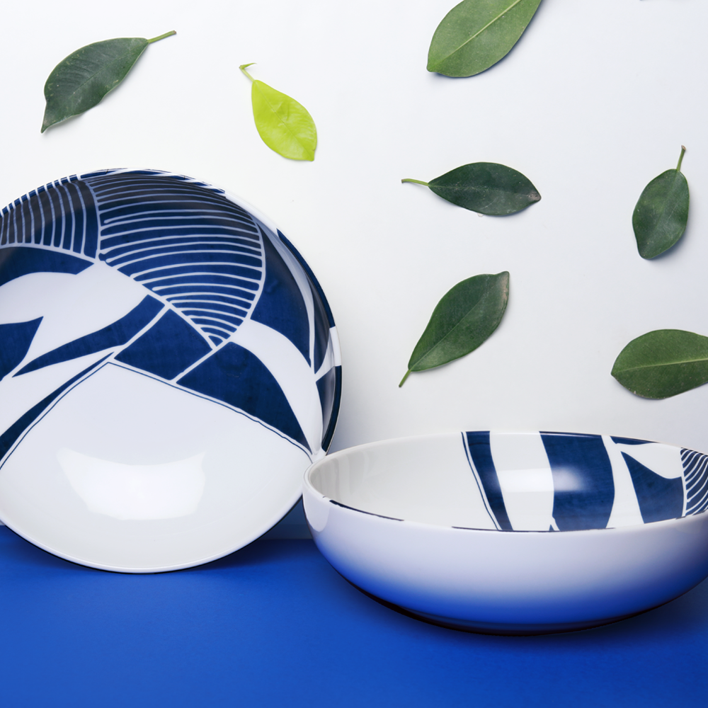 Sea & Blue Leaves – Pasta Bowl
