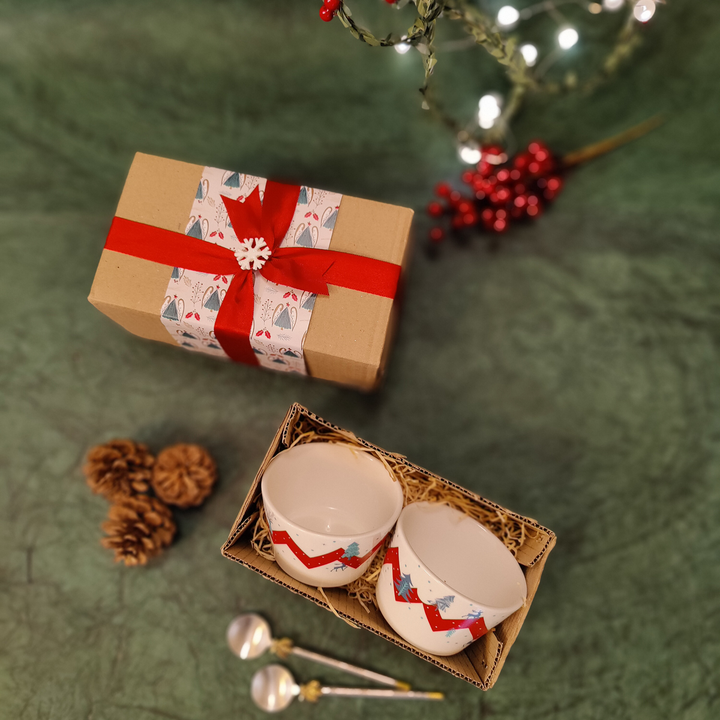 Xmas Gift Box - Chevron Dessert Set