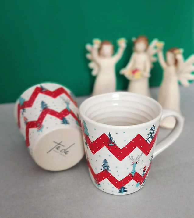 Xmas Red Stripe Mug