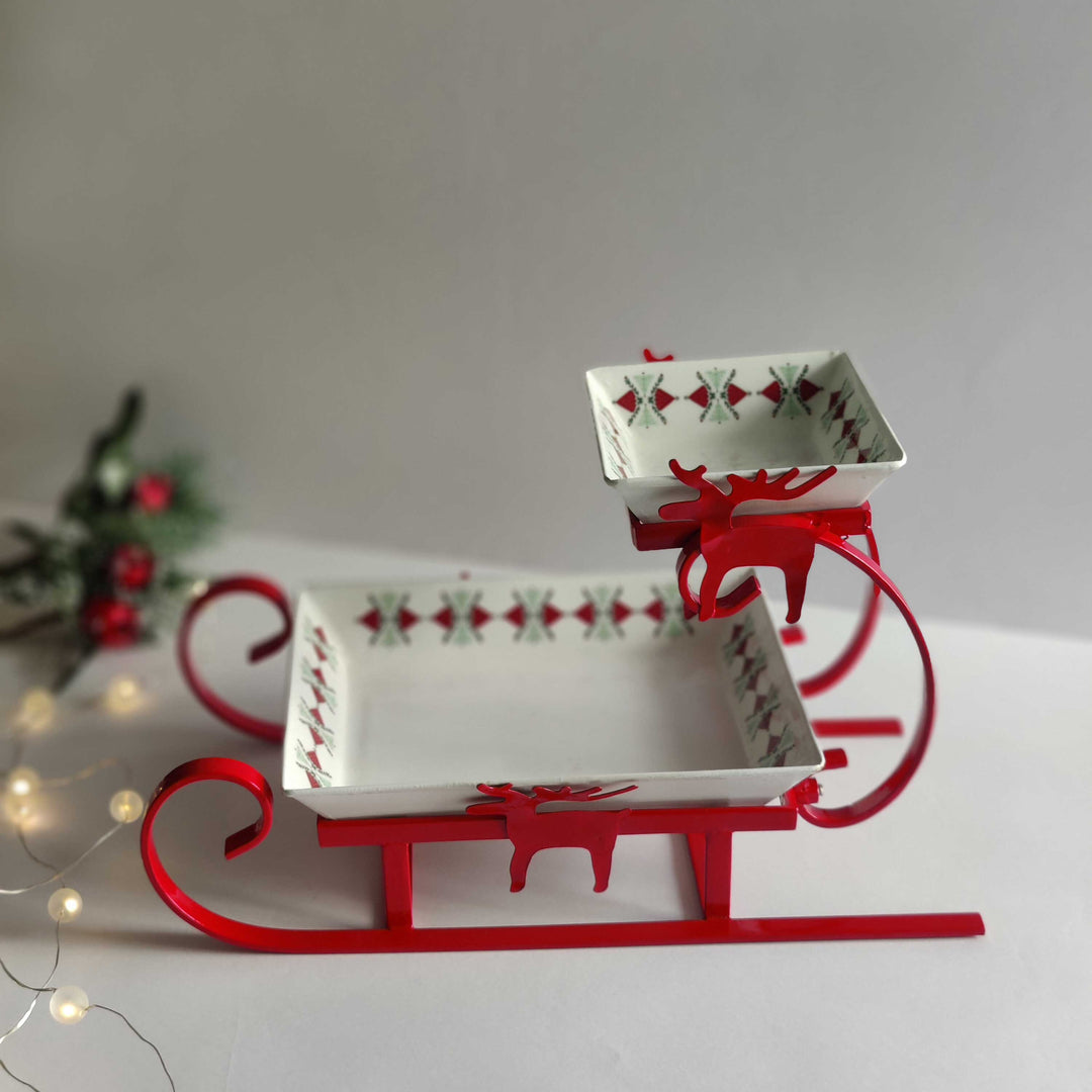 2 tier santa sleigh