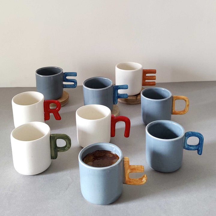 alphabet mugs - trial edition