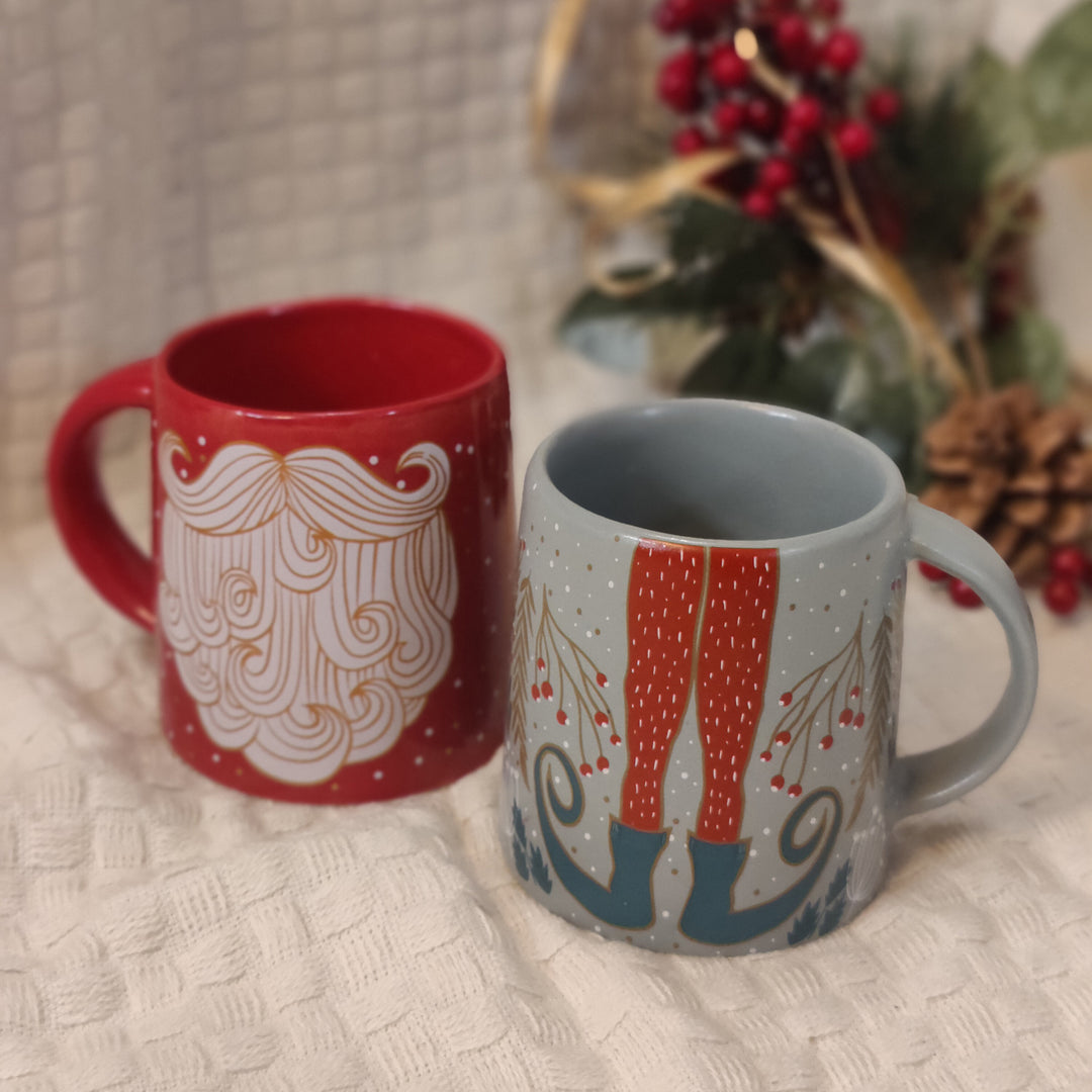 combo mug set - elf & ho-ho beard