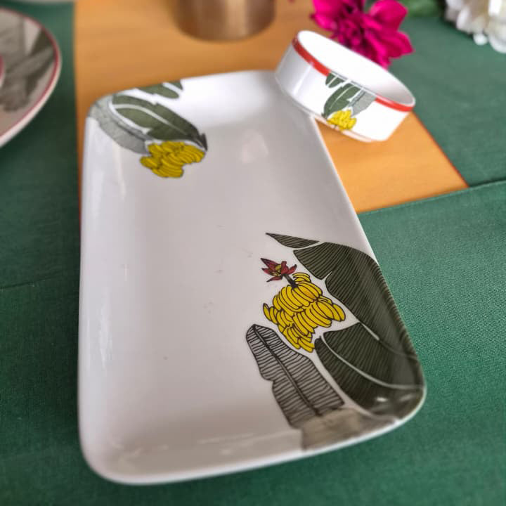 Praising Plantain - Porcelain platter
