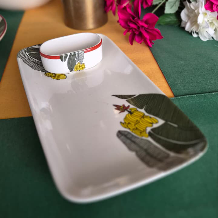 Praising Plantain - Porcelain platter