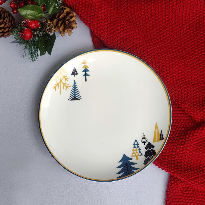 Xmas Tinsel & Trees - Dinner Plate