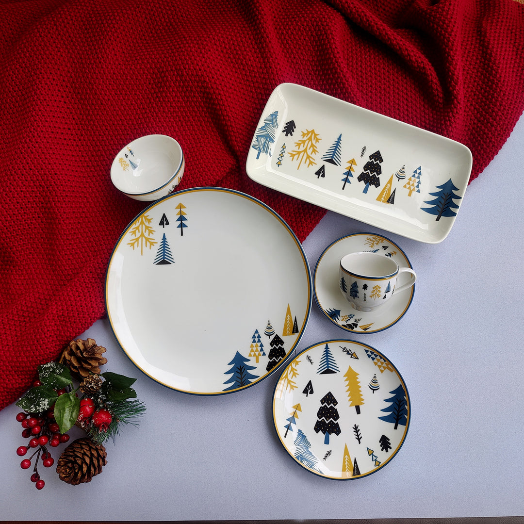 Xmas Tinsel & Trees - Dessert Bowl Set