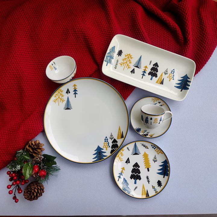 Xmas Tinsel & Trees - Dinner set