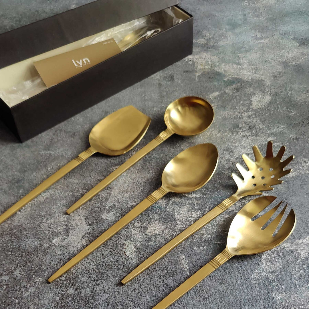 lyn - serving spoon gift set (6pc set)