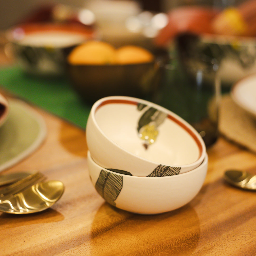 Praising Plantain (STN) - Dessert/Katori Bowl (Set of 2) - (PRE-ORDER)
