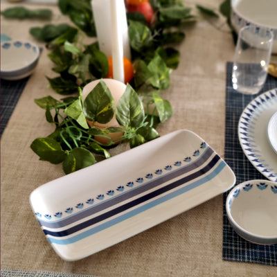 Prussian Blue Star - Rectangle platter