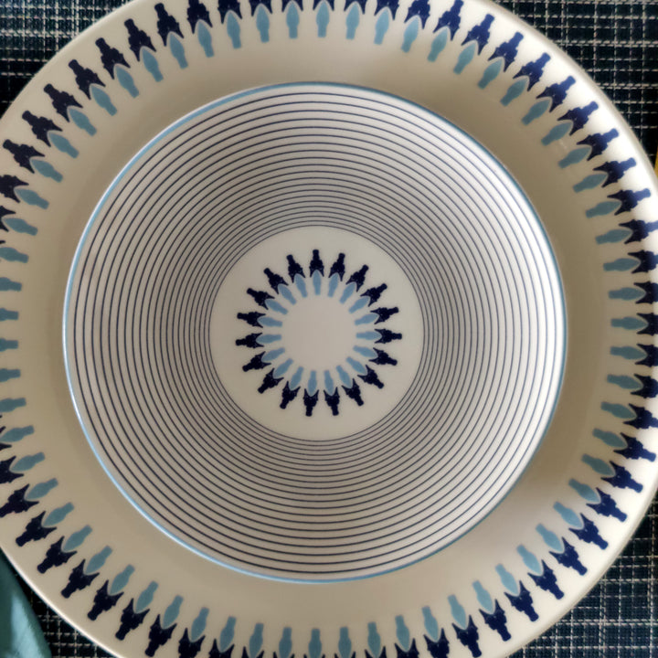 Prussian Blue Star – Quarter / Snack Plate