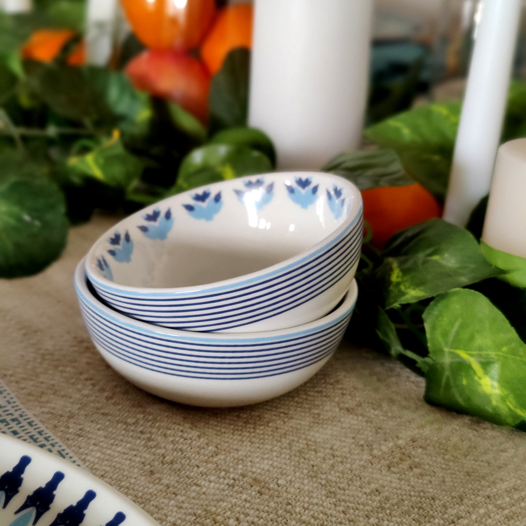 Prussian Blue Star - Katoris/ Desert Bowls Set