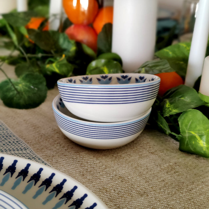 Prussian Blue Star - Katoris/ Desert Bowls Set