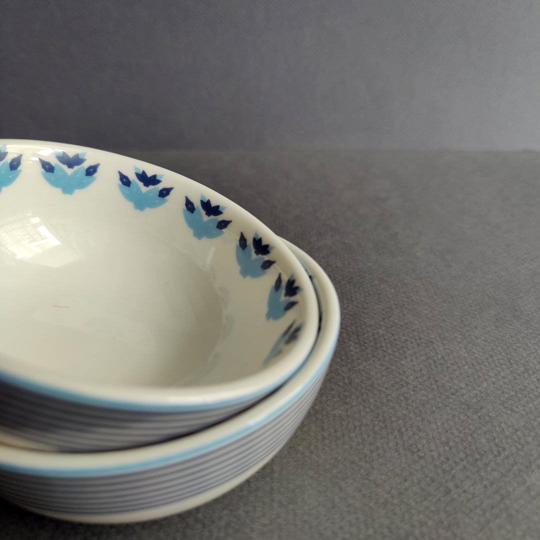 Prussian Blue Star - Katoris/ Desert Bowls Set