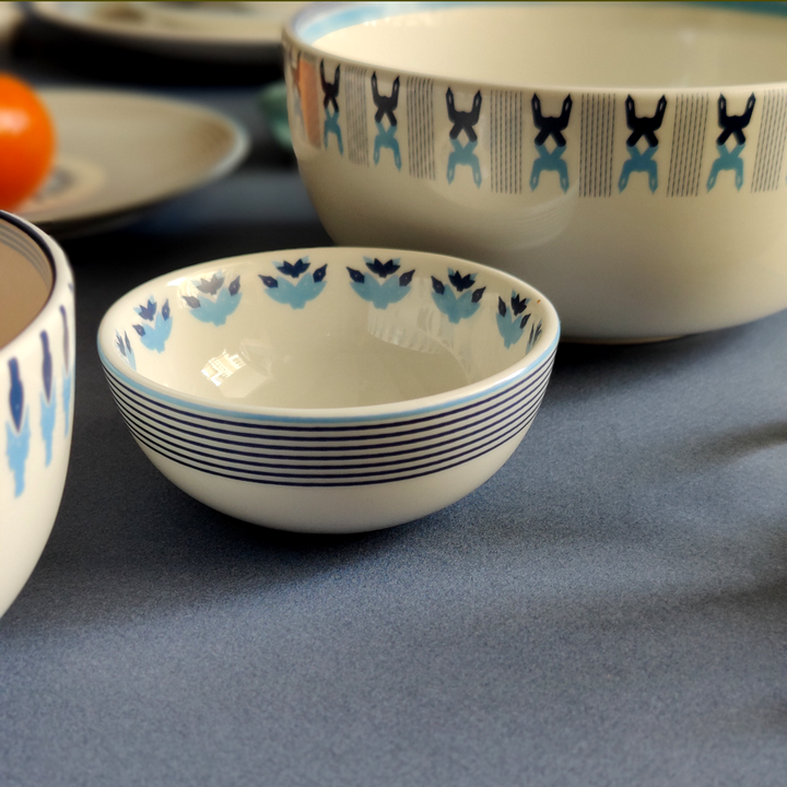 Prussian Blue Star - Katoris/ Desert Bowls Set