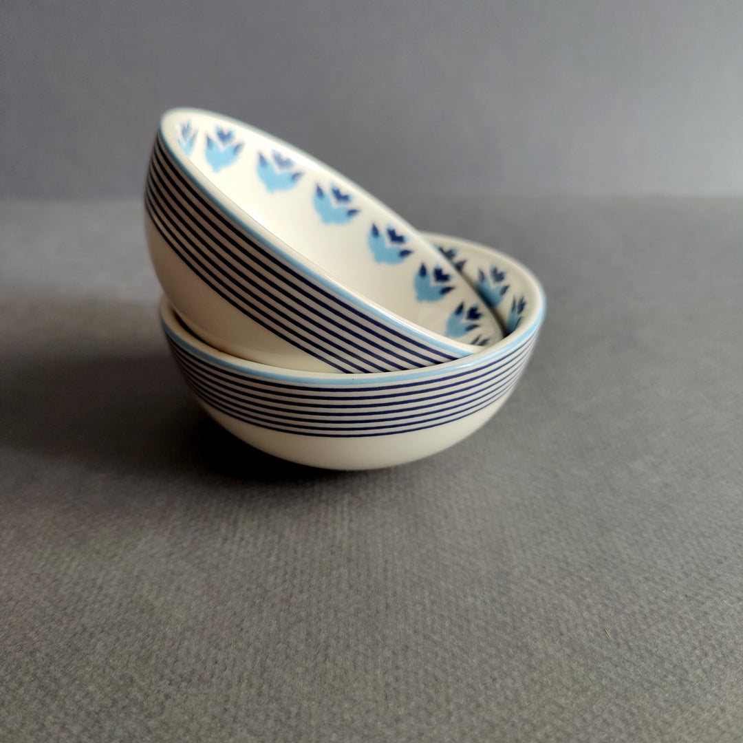 Prussian Blue Star - Katoris/ Desert Bowls Set