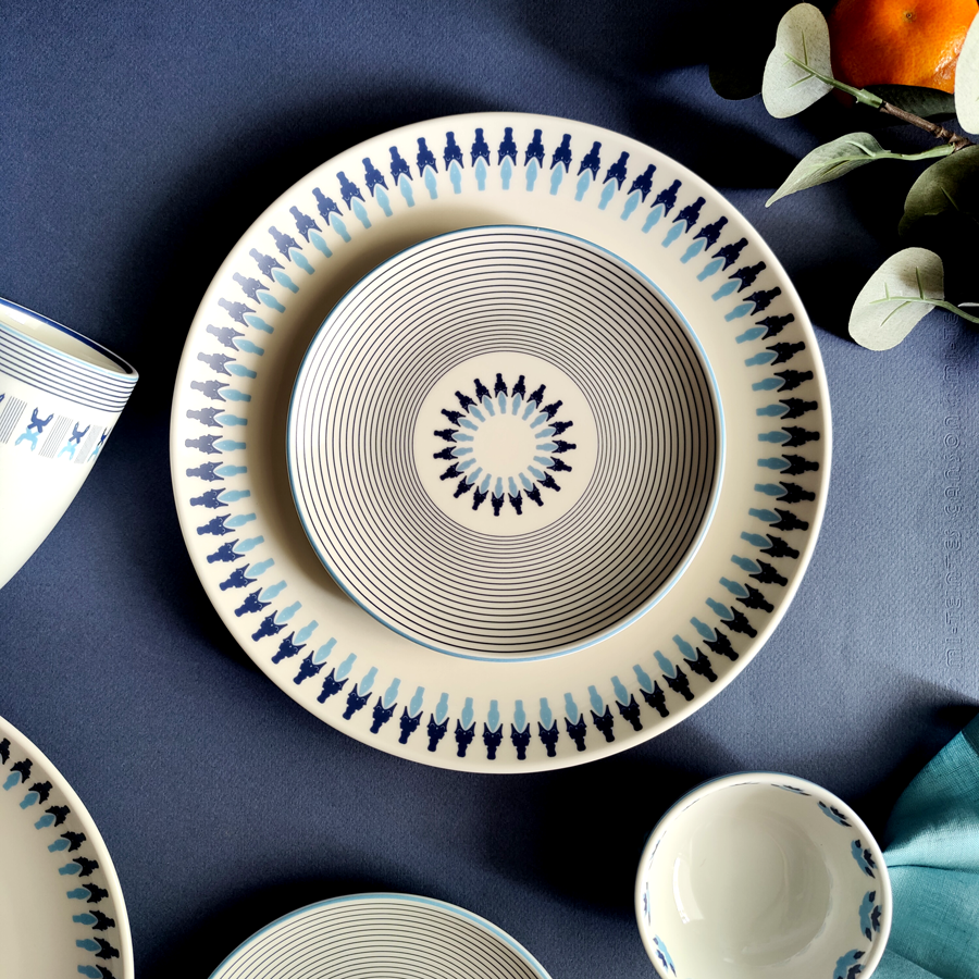 Prussian Blue Star - Dinner sets