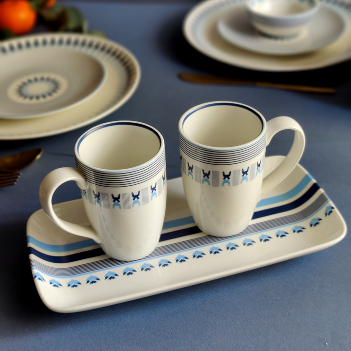 Prussian Blue Star - Platter & Mug set