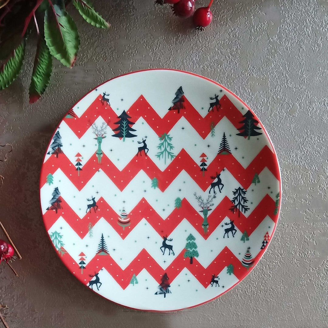 Red Stripes - Decor Plate