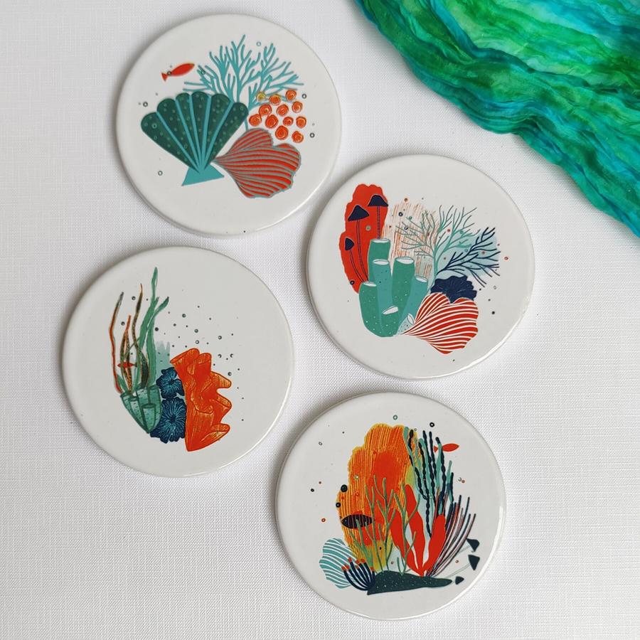 underwater coasters set