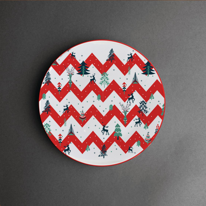 Red Stripes - Decor Plate